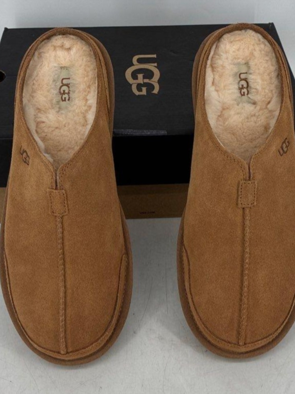 UGG® Marcman Wool Blend Lining Slippers Men's Size 9 NIB MSRP $125